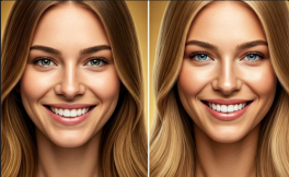 Caso de éxito de blanqueamiento dental: comparativa de antes y después en Marixa Suites.